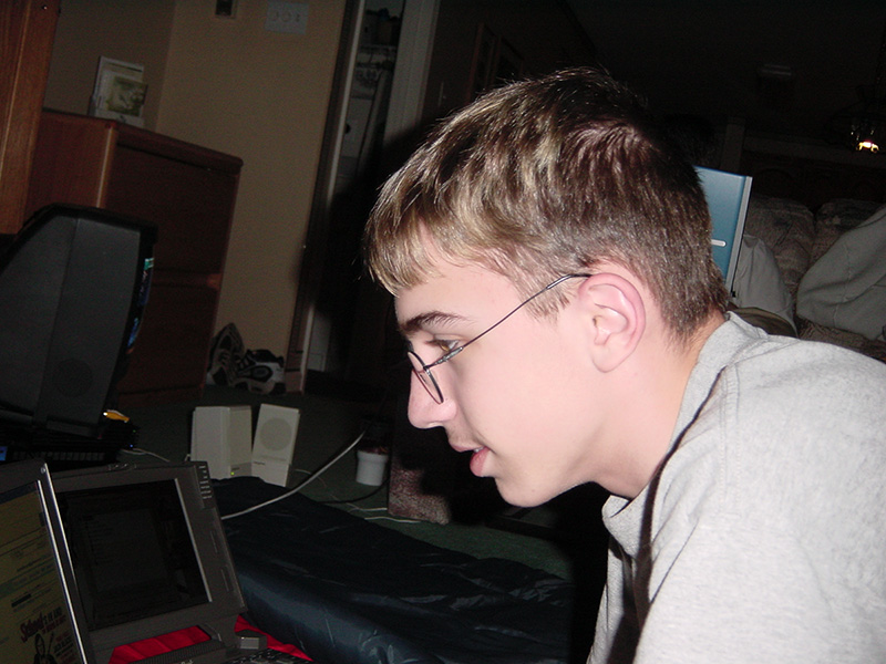 Adrian as a teenager